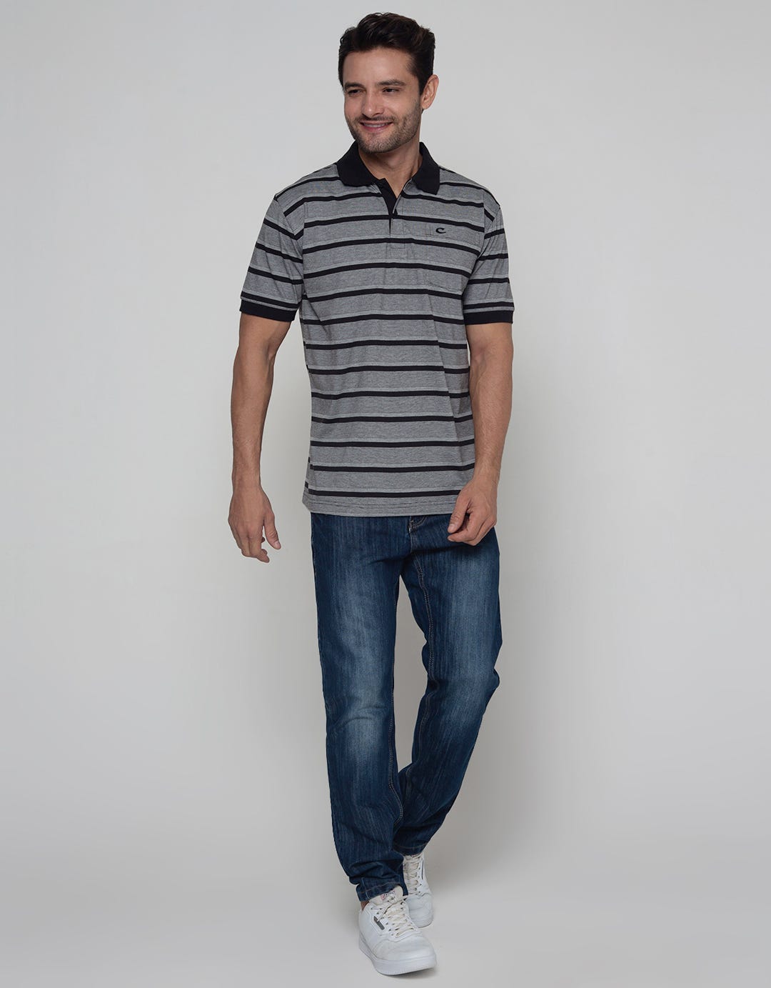 Cole Polo Shirt Stripe Melange Fider