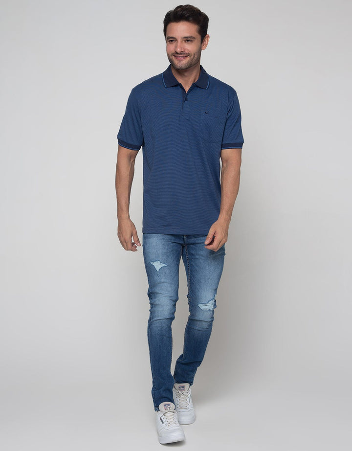 Cole Polo Shirt Stripe Fider 1 Tone