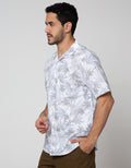 Cole Short Sleeve Shirt Print Camp Collar Nature
