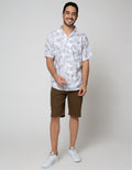 Cole Short Sleeve Shirt Print Camp Collar Nature
