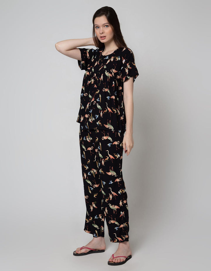 St. Yves Short Sleeve Pyjama Pants Birdy