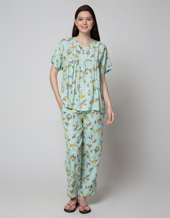 St. Yves Short Sleeve Pyjama Pants Birdy
