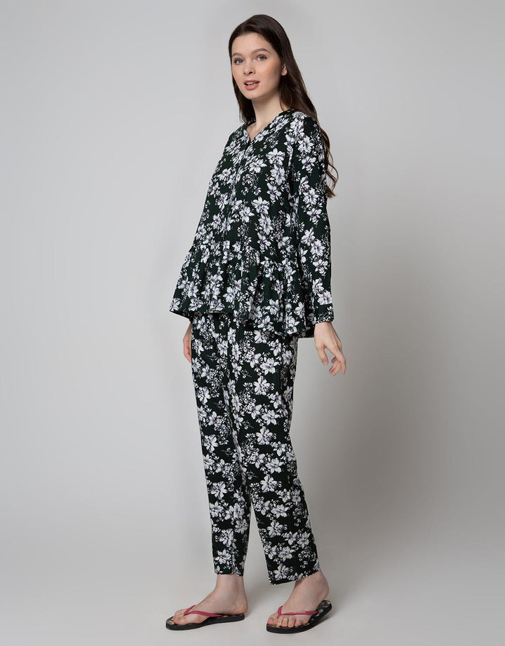 St. Yves Long Sleeve Pyjama Pants White Viola