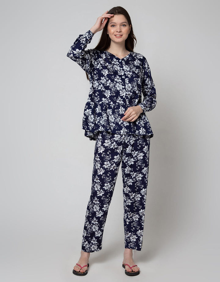 St. Yves Long Sleeve Pyjama Pants White Viola