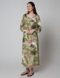 St. Yves Long Sleeve Maxi Dress Trumpet Flower