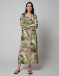 St. Yves Long Sleeve Maxi Dress Trumpet Flower