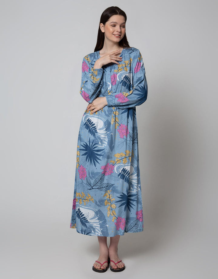 St. Yves Long Sleeve Maxi Dress Trumpet Flower