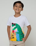 Little M Short Sleeve T-Shirt Tiedye Dino Ice Cream