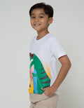 Little M Short Sleeve T-Shirt Tiedye Dino Ice Cream