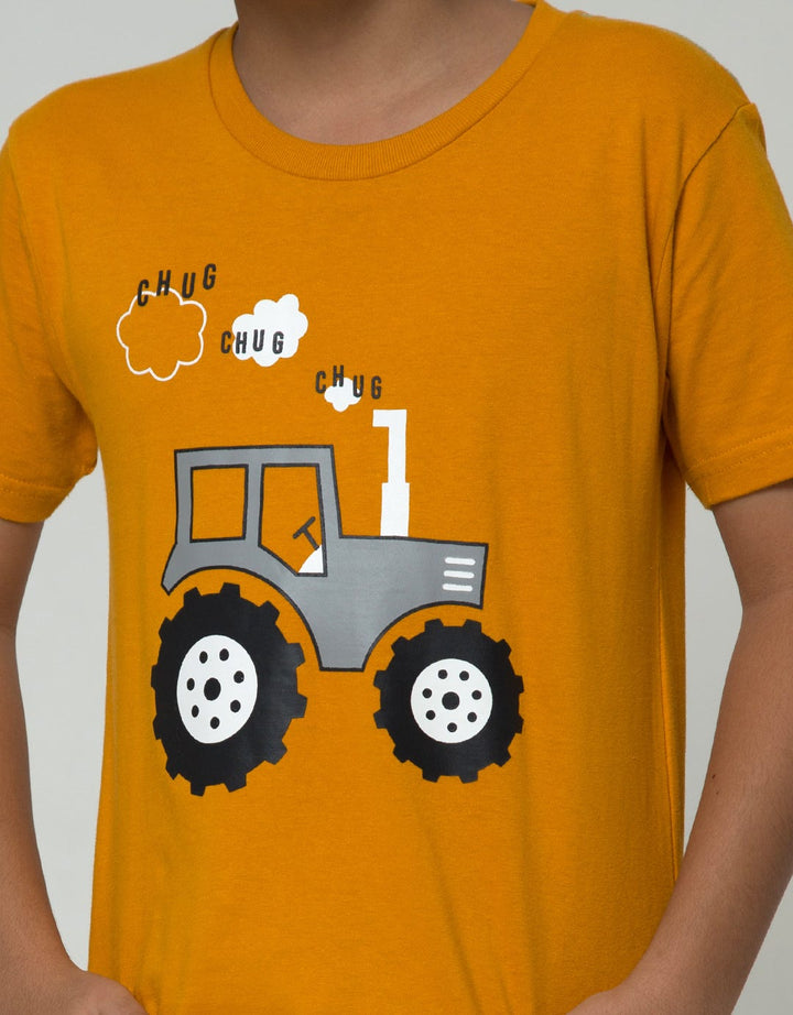 Little M Short Sleeve T-Shirt Best Buy Tractor Chug Chug