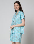 Nevada Short Sleeve Pajama Shorts Flaminggo Lake