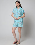 Nevada Short Sleeve Pajama Shorts Flaminggo Lake