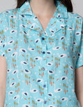 Nevada Short Sleeve Pajama Shorts Flaminggo Lake