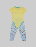 Pipiniko Top - Bottom Set New Born Romper + Pants