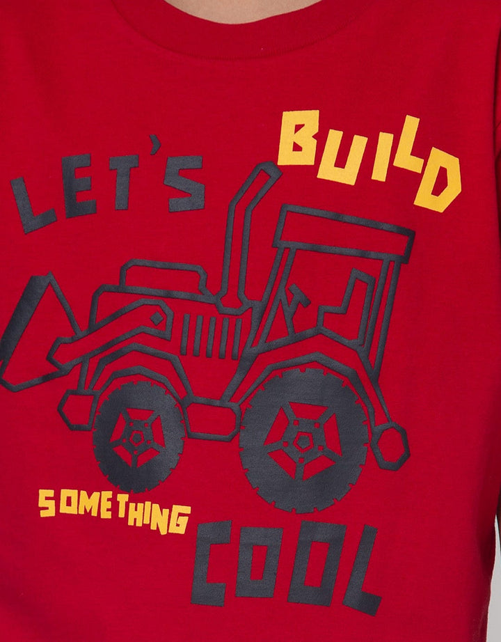 Little M Short Sleeve T-Shirt Lets Build Something Cool