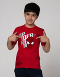 Marvel Spiderman Face Splash Short Sleeve T-Shirt