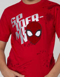 Marvel Spiderman Face Splash Short Sleeve T-Shirt
