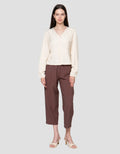 Connexion Viscosa Slim Fit Blouse V Neck Wanita