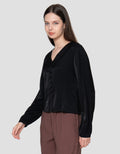 Connexion Viscosa Slim Fit Blouse V Neck Wanita