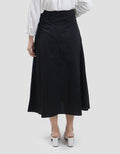 Connexion Full Crcle Gingham Ctn Side Zip Rok Maxi Wanita