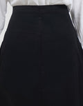 Connexion Full Crcle Gingham Ctn Side Zip Rok Maxi Wanita