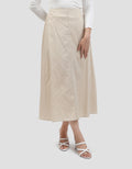 Connexion Full Crcle Gingham Ctn Side Zip Rok Maxi Wanita