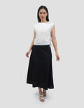 Connexion Eyelet With Side Knot Reg Fit Cropped Blouse Wanita