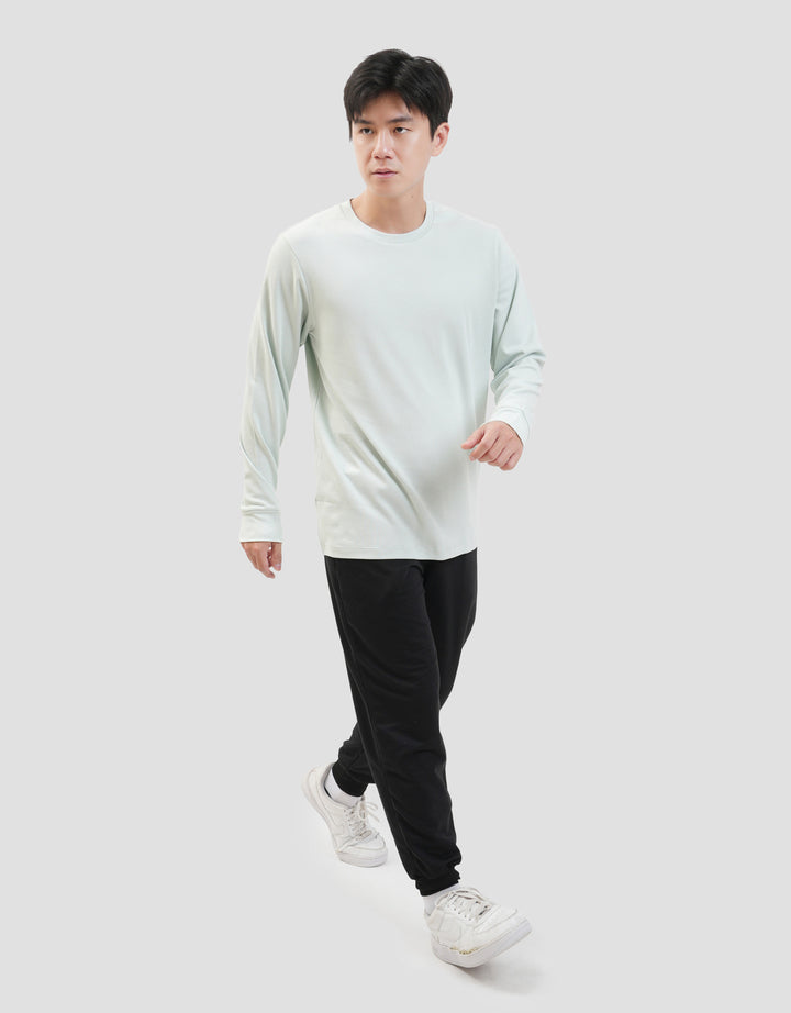 SUKO ROUND NECK SOFT TOUCH KERAH BULAT LENGAN PANJANG KAOS PRIA