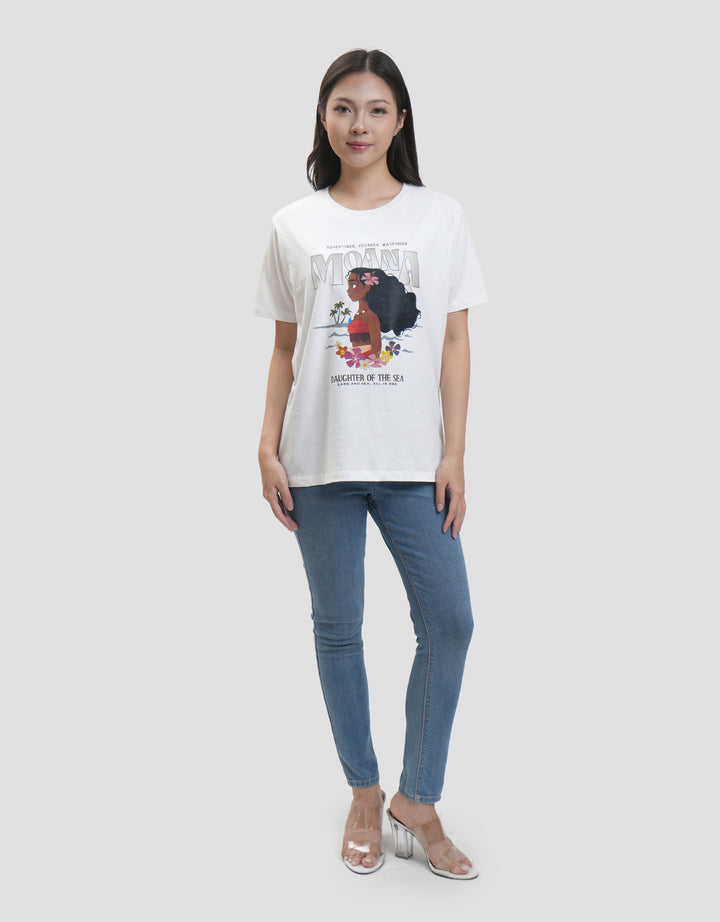 Disney Reg Print Moana Kaos Wanita
