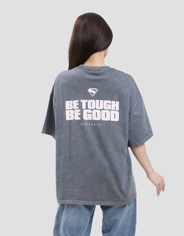 Nevada Print Wash Super Girl Wb Kaos Oversize Wanita