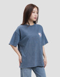 Nevada Print Wash Super Girl Wb Kaos Oversize Lengan Pendek Wanita