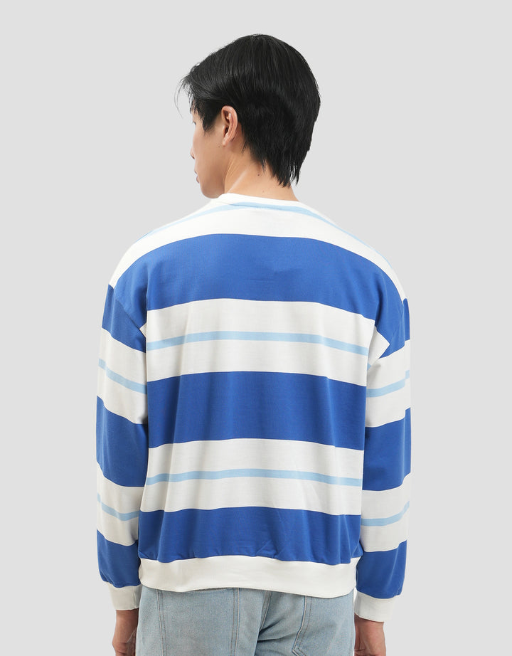 Nevada Boxy Fit Yarn Dyed Variation Stripes Sweater Pria