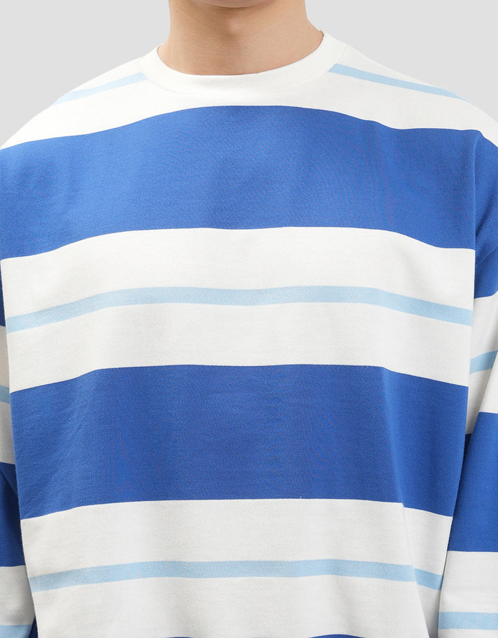 Nevada Boxy Fit Yarn Dyed Variation Stripes Sweater Pria