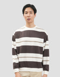 Nevada Boxy Fit Yarn Dyed Variation Stripes Sweater Pria