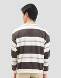 Nevada Boxy Fit Yarn Dyed Variation Stripes Sweater Pria