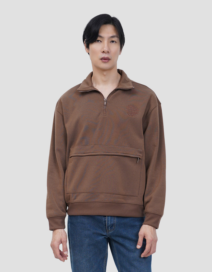 NEVADA ZIPPER POCKET FLEECE SWEATER PRIA