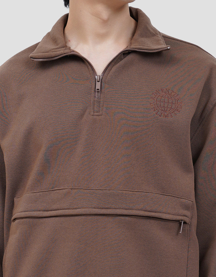 NEVADA ZIPPER POCKET FLEECE SWEATER PRIA