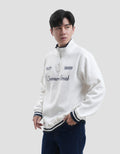 Nevada Half Zipper Regular Fit With Wording Embro Sweater Pria