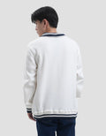 Nevada Half Zipper Regular Fit With Wording Embro Sweater Pria