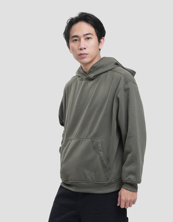 Nevada Basic Regular Fit Snap Button Jaket Hoodie Pria