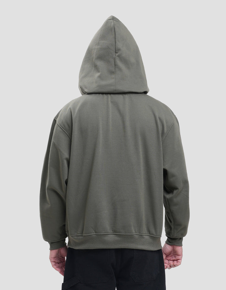 Nevada Basic Regular Fit Snap Button Jaket Hoodie Pria