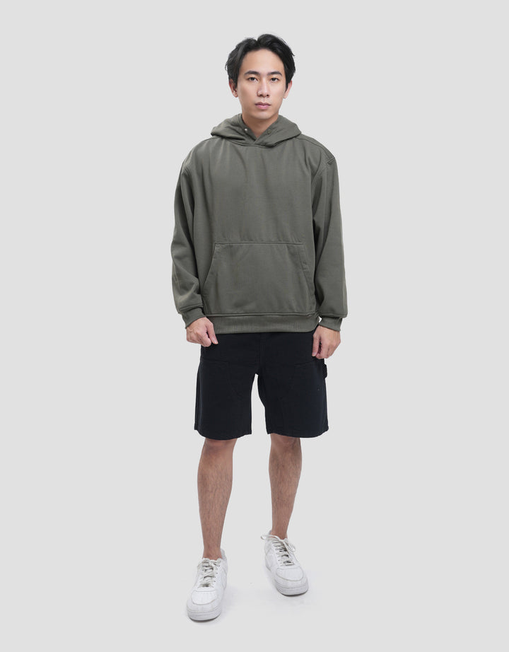 Nevada Basic Regular Fit Snap Button Jaket Hoodie Pria