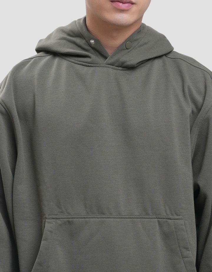 Nevada Basic Regular Fit Snap Button Jaket Hoodie Pria