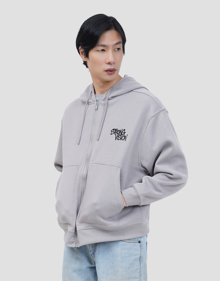 NEVADA HOODIE BOXY FIT GRAFFITI BACKPRINT FLEECE JAKET PRIA