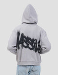 NEVADA HOODIE BOXY FIT GRAFFITI BACKPRINT FLEECE JAKET PRIA