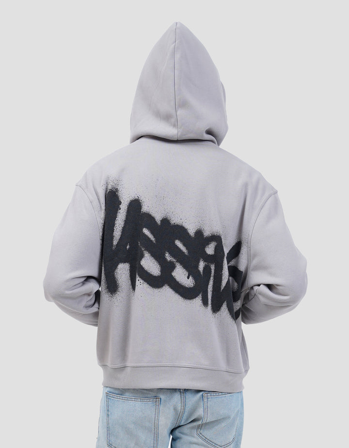 NEVADA HOODIE BOXY FIT GRAFFITI BACKPRINT FLEECE JAKET PRIA