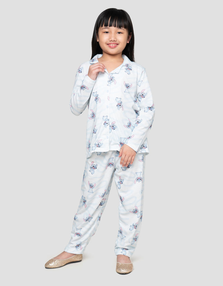 Disney Stitch Print Setelan Piyama Anak Perempuan