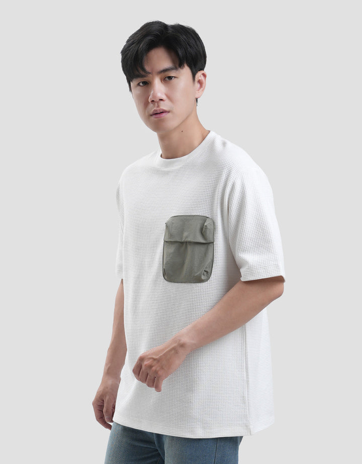 Suko Waffle Kaos Pocket Timbul Kaos Oversize Pria