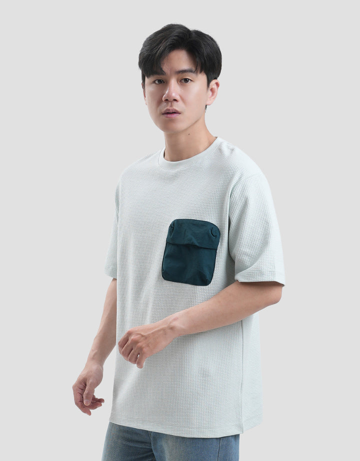 Suko Waffle Kaos Pocket Timbul Kaos Oversize Pria