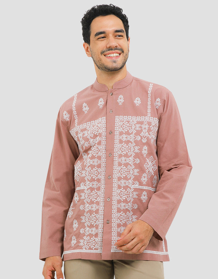 Intresse Petit Point Baju Koko Lengan Panjang Pria